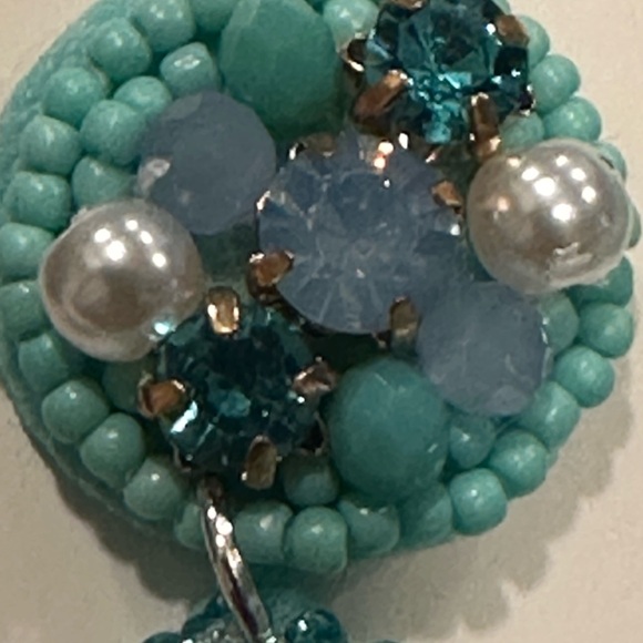 Blue Starfish Beaded Earrings - Picture 4 of 4